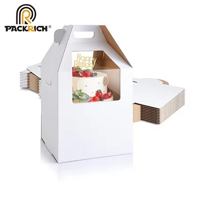 Цветочная прозрачная подарочная коробка